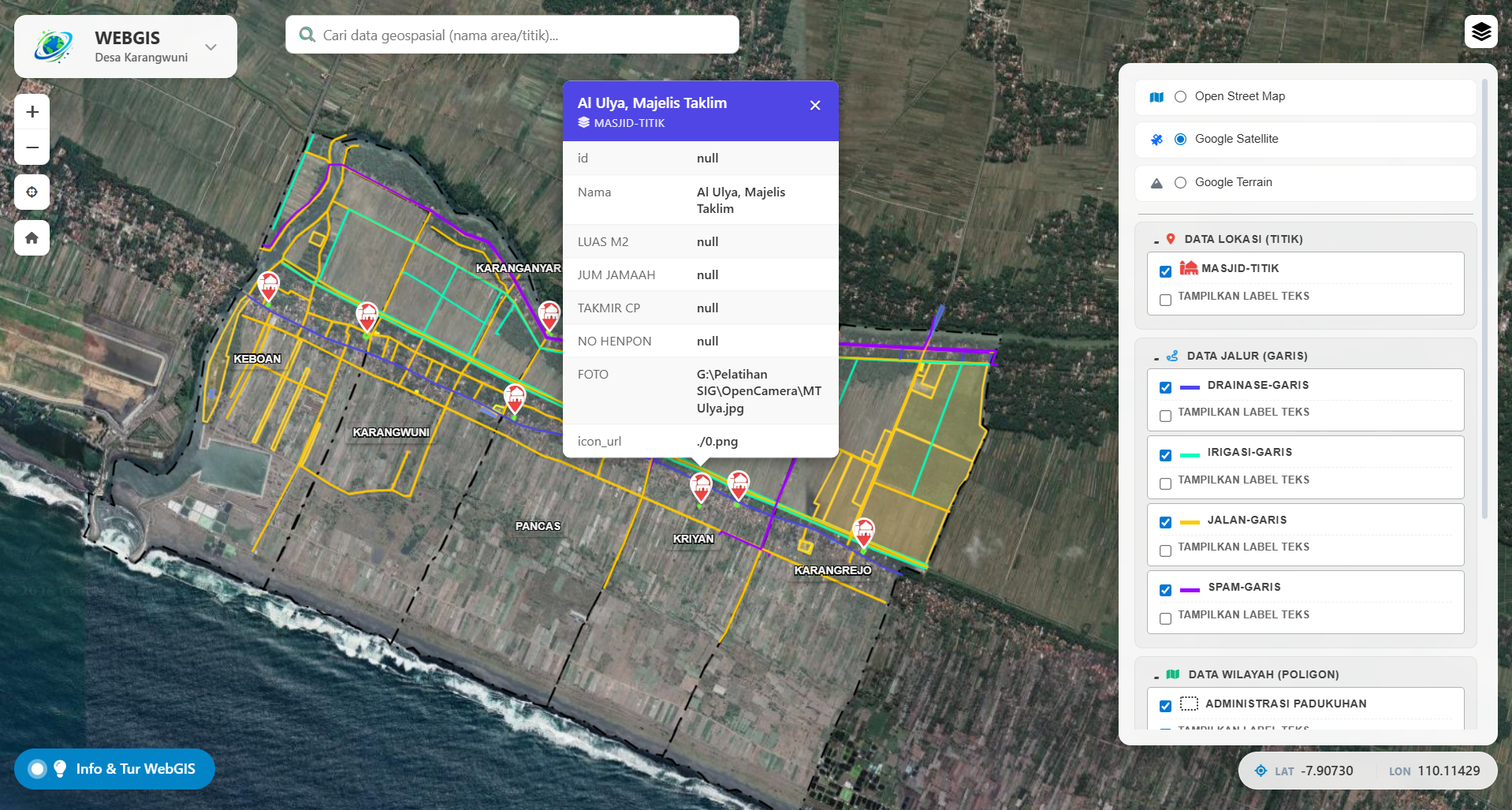 WebGIS Desa Persuratan