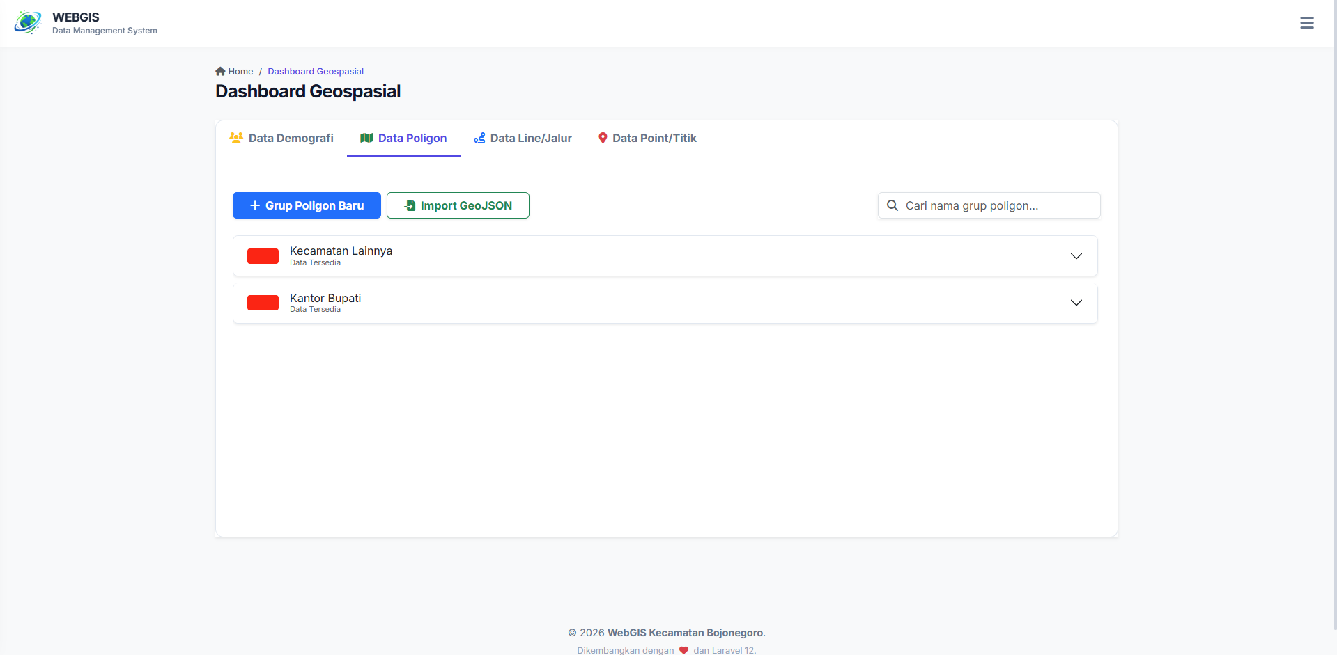WebGIS Kecamatan Bojonegoro 8