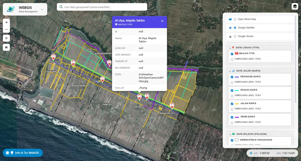 WebGIS Desa Persuratan